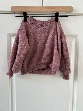 Tullabee Toddler 2/3t Knit Sweater Mauve Balloon Sleeve Cozy
